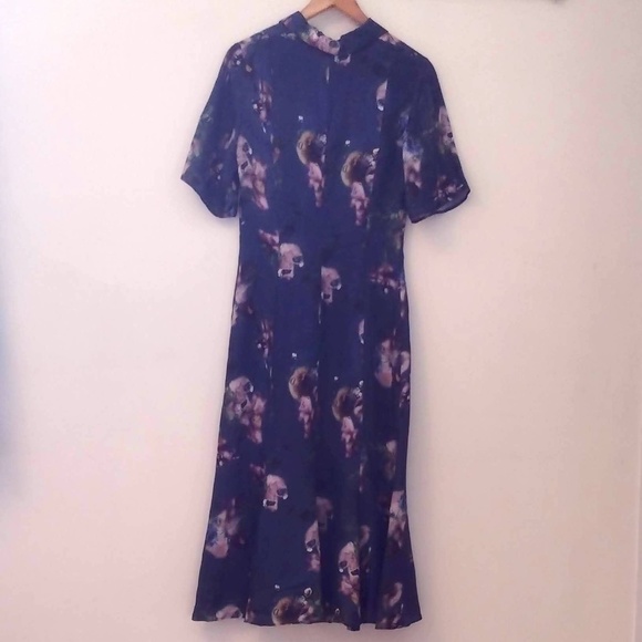 Arket Purple Floral Midi Dress - Picture 3 of 10